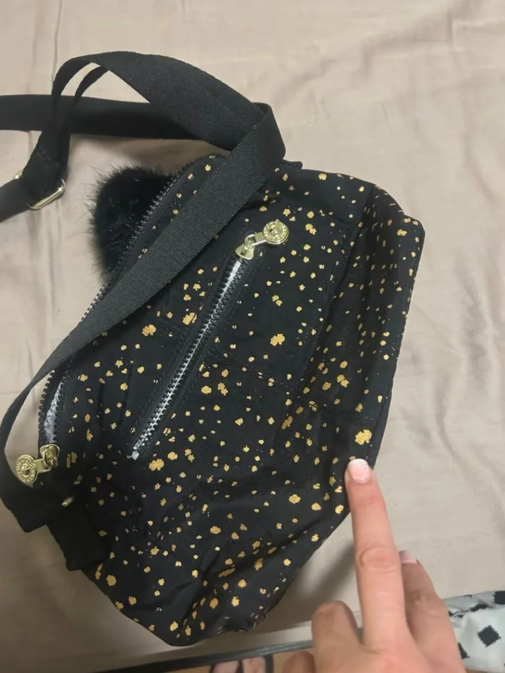 Kipling Gold Small Zipper Bag